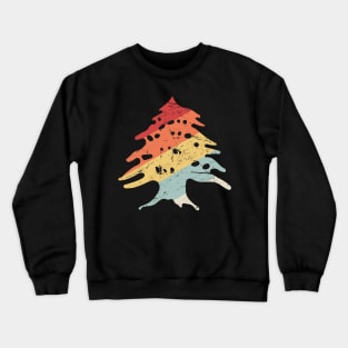 Retro Lebanon Cedar | Lebanese Graphic Crewneck Sweatshirt